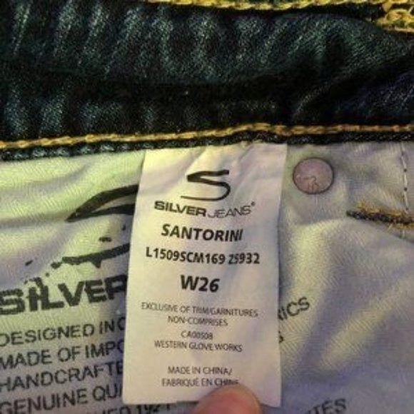 Silver sz 26 Santorini Destroyed Denim Jeans - Picture 8 of 9